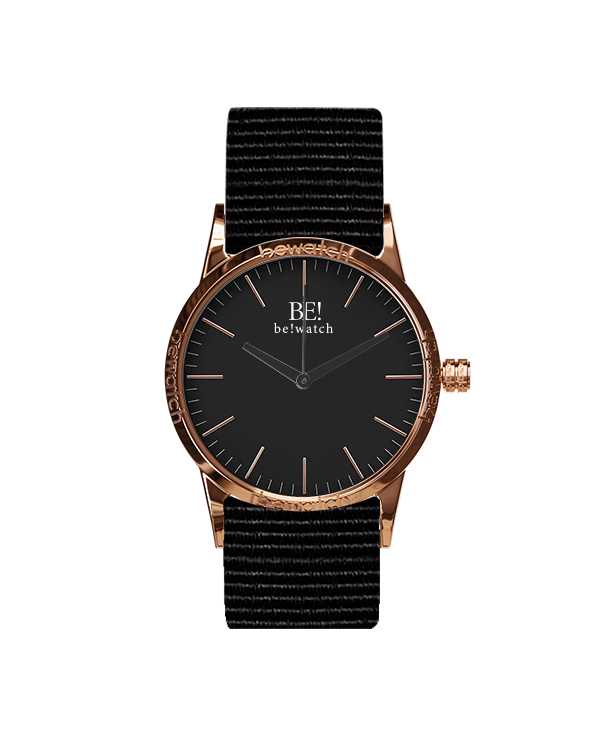 Relógio Minimalista Rosé Gold 40mm Beverly Black