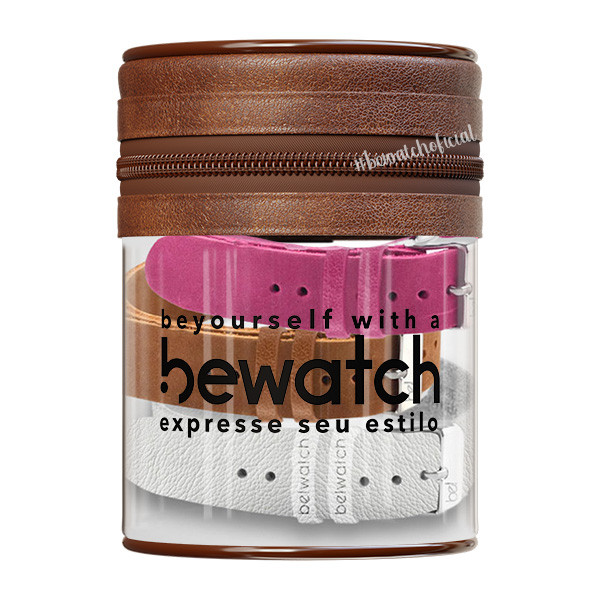 Kits pulseiras de couro + estojo exclusivo Bewatch